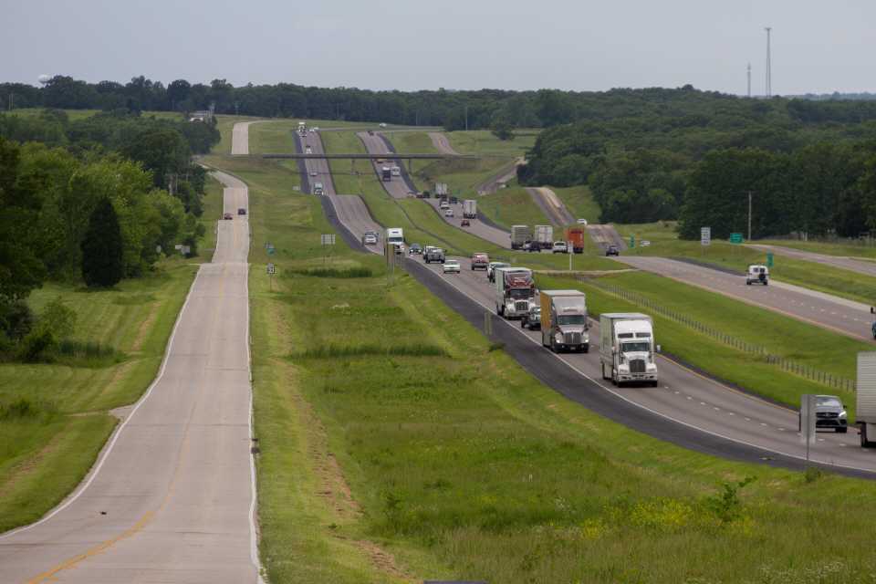 Route 66 als Frontage Road